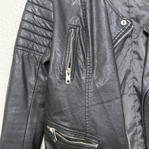 Blank NYC Black Leather Moto Jacket - Picture 2 of 11